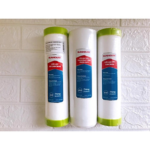 Lõi lọc nước Sunhouse ROL123, Cấu tạo bông ép và than hoạt tính dạng hạt, thời gian thay thế từ 3 đến 9 tháng