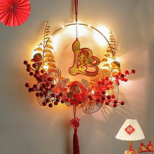 Vòng Treo Tết Trang Trí Cửa Nhà Chữ Phúc Lộc Thọ - Thần Tài - Liễn Đỏ Vàng May Mắn - HÀNG CHÍNH HÃNG MINIIN