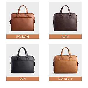 Cặp Công Sở Lata ( Thời trang nam basic đựng laptop 15 inch - Cặp da CA32 )