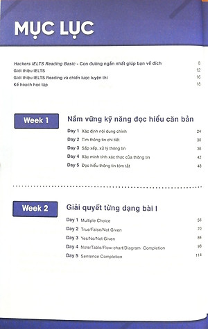 Sách Hackers IELTS Basic- Reading