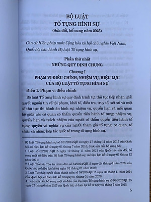 Bộ luật Tố tụng hình sự (Sửa đổi, bổ sung năm 2025)