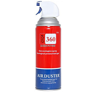 Bình Xịt Bụi Khí Nén Air Duster Vệ Sinh Máy Tính Laptop  Chai màu đỏ DRU - Hàng Chính Hãng
