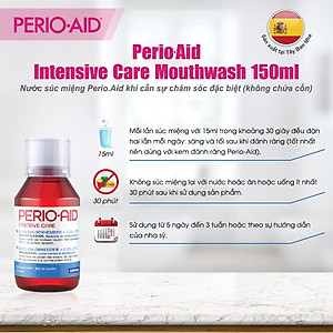 Nước súc miệng ngăn mảng bám, chống viêm Perio.Aid Intensive Care 150ml