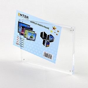Khung hình mica cao cấp Enter FR08 150x200mm mica 10mmx2, Khung ảnh để bàn nam châm, Khung bằng khen