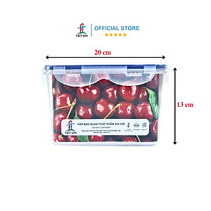 [TẶNG KHAY RÁO NƯỚC] Hộp Đựng Thực Phẩm VIETSON 2400ml Nắp Khóa 4 Cạnh Kín Hơi