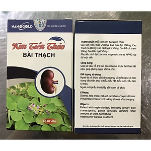 Viên uống Kim tiền thảo - Bài thạch Vinh Thịnh Vượng VV, hộp 40v, hỗ trợ làm tan sỏi