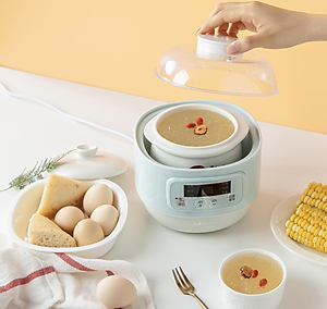 Nồi Nấu Cháo Chưng Yến Bear DDZ-A08G2 Dung Tích 0.8 Lít Công Suất 200 W - Hàng Chính Hãng