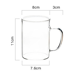 Ly Thủy Tinh Chịu Nhiệt Kèm Tay Cầm In Chữ Morning