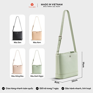 Túi Yuumy ( Thời trang nữ form cứng dáng vuông size 22 - Túi đeo vai da Seasand YN299 )
