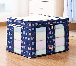 Tủ Vải Đựng Đồ Khung Thép Chịu Lực, Túi Đựng Chăn Màn Quần Áo miDoctor Tiện Lợi - Giao Màu Ngẫu Nhiên