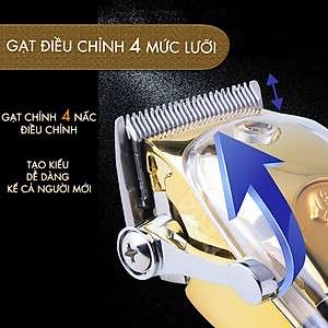 Tông đơ cắt tóc chuyên nghiệp Kemei KM-1829 công suất mạnh 8W phiên bản thấy mạch sạc nhanh USB tiện lợi