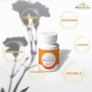 Viên Uống Chống Nắng Nội Sinh Và Trắng Da Bella The Sun Nhật Bản - Hộp 30 Viên