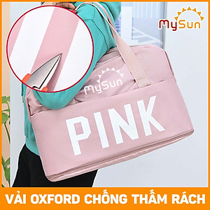 Túi du lịch 2 tầng cỡ lớn chống nước siêu nhẹ cho nam nữ chính hãng cao cấp MySun PINK