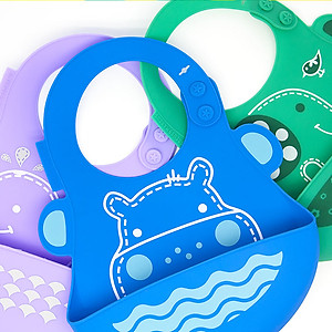 Yếm silicon ăn dặm cho bé Marcus & Marcus, từ 6 tháng