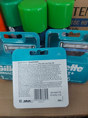 Hộp lưỡi dao cạo râu Gillette Mach3, vỉ 3 lưỡi