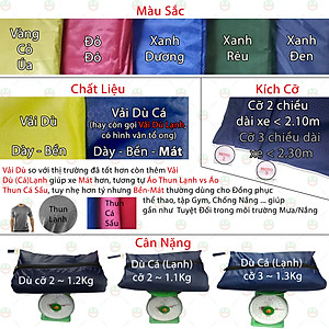 [Loại To - Tốt] Áo Bạt Phủ Trùm Xe Máy Cỡ Lớn KhoNCC Hàng Chính Hãng - To Dày Bền Mát - Dòng Xe Vario, Exciter, SH Mode các loại - KQL-C3-VRO (Nhiều Màu)