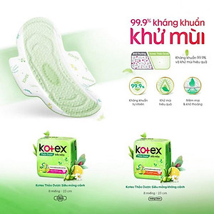 Băng vệ sinh Kotex Thảo dược siêu mềm SMC 8 miếng
