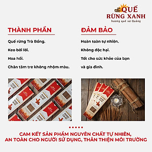 [Kèm quà tặng] Combo 8 hộp nhang thảo mộc hương quế Quế Rừng Xanh 100% nguyên chất từ Quế Rừng Trà Bồng 70 nén/hộp cao 30cm