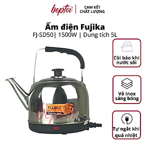 Bình đun siêu tốc 5 Lít, ấm điện bền đẹp, nấu nước an toàn Fujika FJ-SD50 - Hàng chính hãng