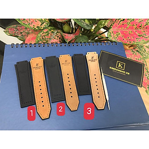 Dây đồng hồ da lộn nâu vàng case 42 size 19 - 25 - 22 Tặng kèm tovit thay dây