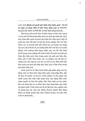 Quản trị quốc gia hiện đại, hiệu quả cơ sở lý luận và thực tiễn ở Việt Nam hiện nay - bản in 2024 (bìa cứng)