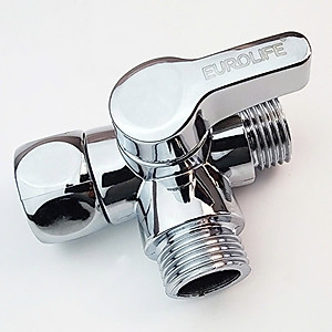 Van T 3 đường nước 21mm dùng chia nước cho bồn cầu và bộ xịt vệ sinh Eurolife EL-VT03 (2 màu: đen, trắng)