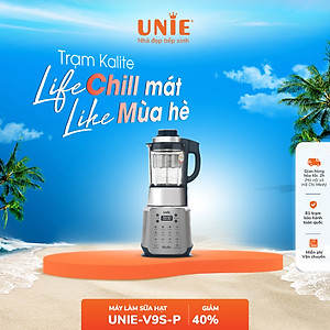 Máy làm sữa hạt Unie V9S PRO, xay nấu đa năng,  dung tích 1.75L,công suất 1800W ,động cơ thế hệ mới siêu êm, Bảo hành 2 năm hàng chính hãng