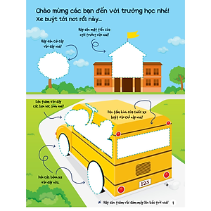 Sách Dán Hình Siêu Đáng Yêu - Trường Học