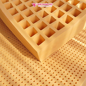 Nệm Cao Su Thiên Nhiên Latex Thuần Việt - Nâng Đỡ 7 Vùng, Thoáng Khí - Bảo Hành 15 Năm