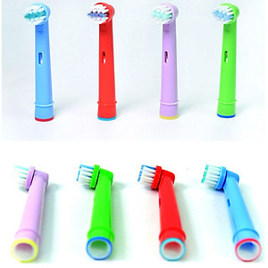 Cho máy Oral-B Braun,  Bộ 4 đầu bàn chải đánh răng điện - Trẻ em, cho mọi loại máy - EB10A