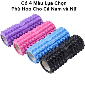 Foam Roller Massage - Con Lăn Yoga Mát Sa Tập Gym Tập Thể Thao Giãn Cơ Ống Trụ Lăn Xốp Có Gai Hãng miDoctor