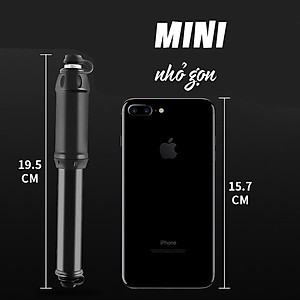 Bơm Xe Đạp Mini 100Psi Kèm Khung Gắn Sườn Xe Nhiều Đầu Bơm Tiện Lợi, Lõi Khung Nhôm Kim Loại Trọng Lượng Nhẹ MaiLee