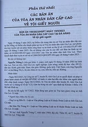 Tuyển Tập Các Bản Án Của Toà Án Nhân Dân Cấp Cao về Hình Sự Và Tố Tụng Hình Sự