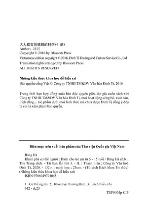 Sách Những Kiến Thức Khoa Học Dễ Hiểu Sai - Khám Phá Cơ Thể Người