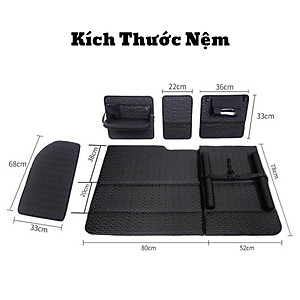 Giường nệm treo ghế ô tô GẤP GỌN - KHÔNG CẦN BƠM, Chịu tải lên đến 600kg, chất liệu cao cấp