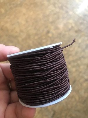 CUỘN DÂY THUN CO GIÃN DẦY 1MM MÀU TÍM THAN NHẸ XỎ VÒNG TAY GỖ NAM 