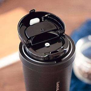 Ly Giữ Nhiệt Lock&Lock Energetic One Touch Tumbler LHC3249 (550ml) - Hàng Chính Hãng, Bằng Thép Không Gỉ Inox 316L, Nắp Mở Một Chạm, Tặng Ống Hút Và Cọ Rửa