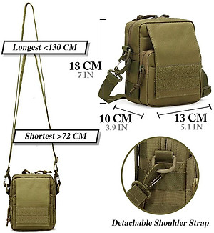 Túi Đeo Vai, Túi Đeo Hông Cao Cấp Tiện Lợi Thời Trang Nam Phong Cách Mạnh Mẽ Chất Vải Cavan Chống Nước Bền Màu-HÀNG CHÍNH HÃNG