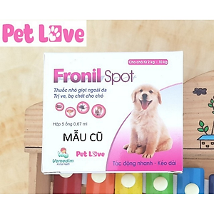 FRONIL SPOT phòng trị ve, bọ chét trên chó (1 hộp x 5 ống thuốc)