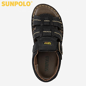 Sandal Nam Da Bò SUNPOLO SDA002 Trẻ trung, năng động (Đen, Nâu)