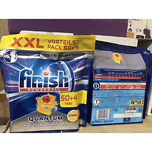 Combo 2 túi viên rửa bát finish quantum  54 viên dùng cho máy rửa bát