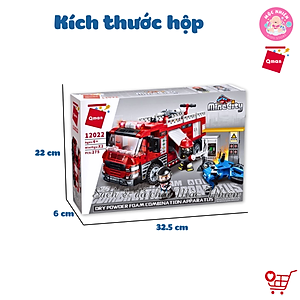 Đồ chơi lắp ráp xếp hình Qman 12022 - Cứu hoả trạm xăng nhiên liệu (275 chi tiết) - Dành cho bé từ 6 tuổi