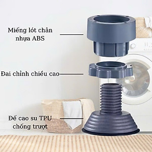 Bộ 4 Chân Chống Rung Kê Máy Giặt, Chân Kê Máy Giặt Tủ Lạnh Cao Cấp – Tiện Lợi, Dễ Dàng Vệ Sinh - HÀNG CHÍNH HÃNG MINIIN