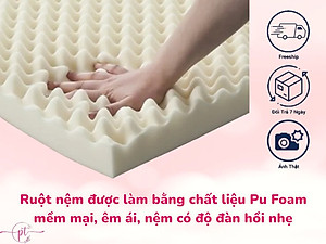 Nệm Cao Su Non Massage America Dày 3cm Kích Thước 80cm/1m/1m2/1m4/1m6/1m8 Tặng Kèm Áo Bảo Vệ Nệm