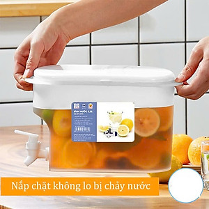 Bình Nước 3.5L Việt Nhật Có Vòi Để Tủ Lạnh ,Đựng Nước Trái Cây Tiện Lợi Đa Năng ( Tặng kèm sticker)