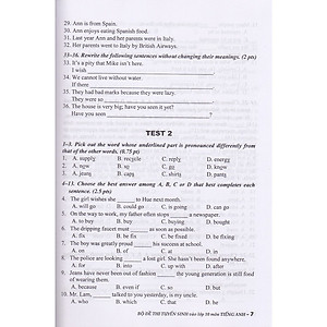 Sách BỘ ĐỀ THI TUYỂN SINH VÀO LỚP 10 MÔN TIẾNG ANH