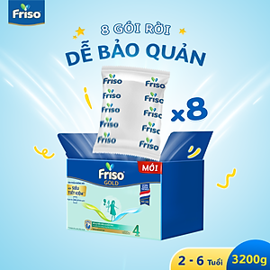 Sữa Bột Friso Gold 4 Hộp Giấy 3.2KG (Dành cho trẻ 2 - 6 tuổi)
