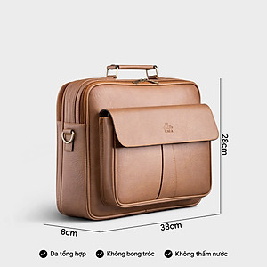 Cặp Công Sở Lata ( Thời trang nam basic đựng vừa laptop 14 inch - Cặp da CA43 )
