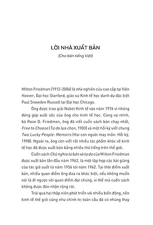 Chủ Nghĩa Tư Bản Và Tự Do - Capitalism And Freedom