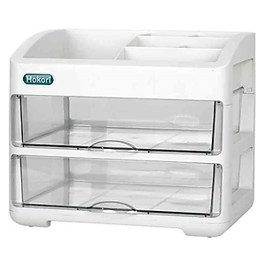 Tủ đựng mỹ phẩm, đồ dùng trang điểm, trang sức 2 tầng nhựa Hokori Việt Nhật